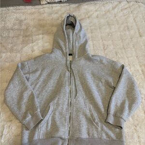 Gray Zip-Up Hoodie